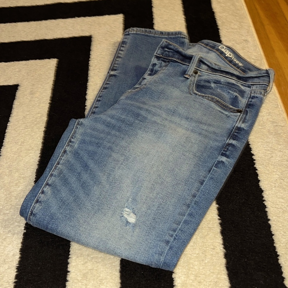 Gap Floral Embroidered Jeans